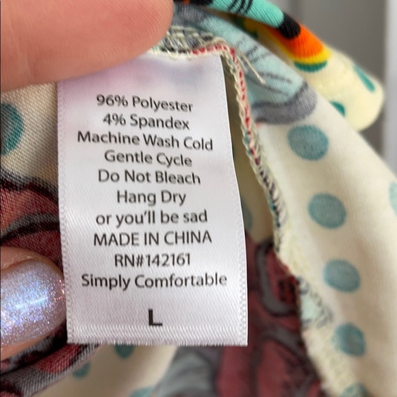 Women’s Rose Lula Roe Tunic Sz L - Picture 3 of 3